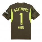 Günstige Fußballtrikots Borussia Dortmund Kobel 1 Torwart Auswärtstrikot 2024-25 Kurzarm